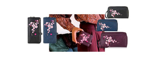 Blossom clutch, small wallet and mini