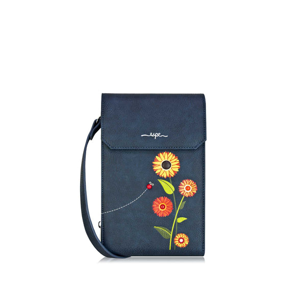 DESIGUAL Sling Bag Boho Embroidered Cloth Blue crossbody