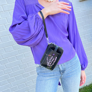 Lavender smartphone pouch